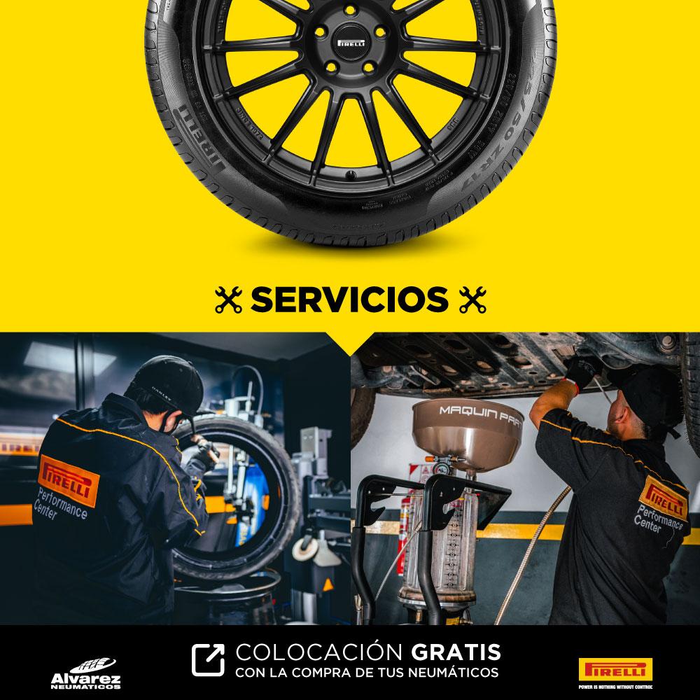 Colocación Gratis con la compra de neumáticos - Neumáticos Álvarez - Distribuidor Oficial Pirelli