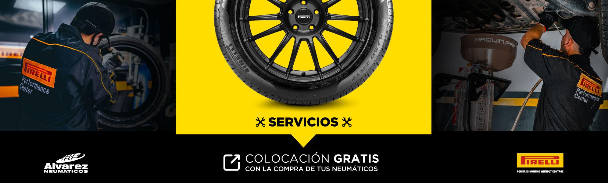 Colocación Gratis con la compra de tus neumáticos - Neumáticos Álvarez - Distribuidor Oficial Pirelli